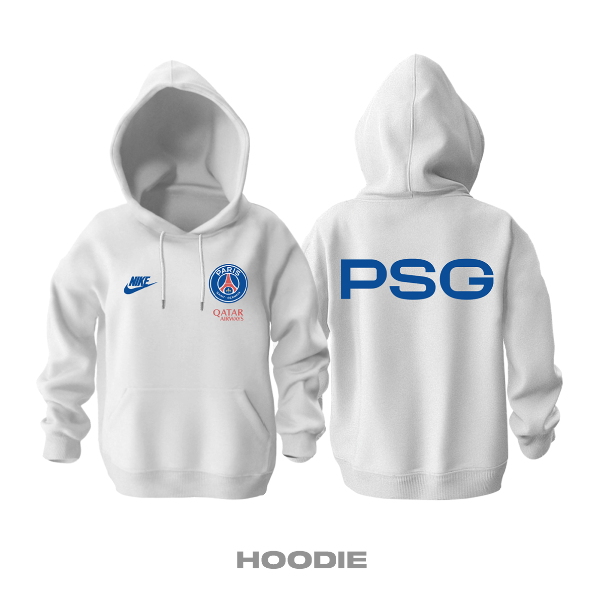 PSG: Club Culture Series - White Edition Kapüşonlu Hoodie