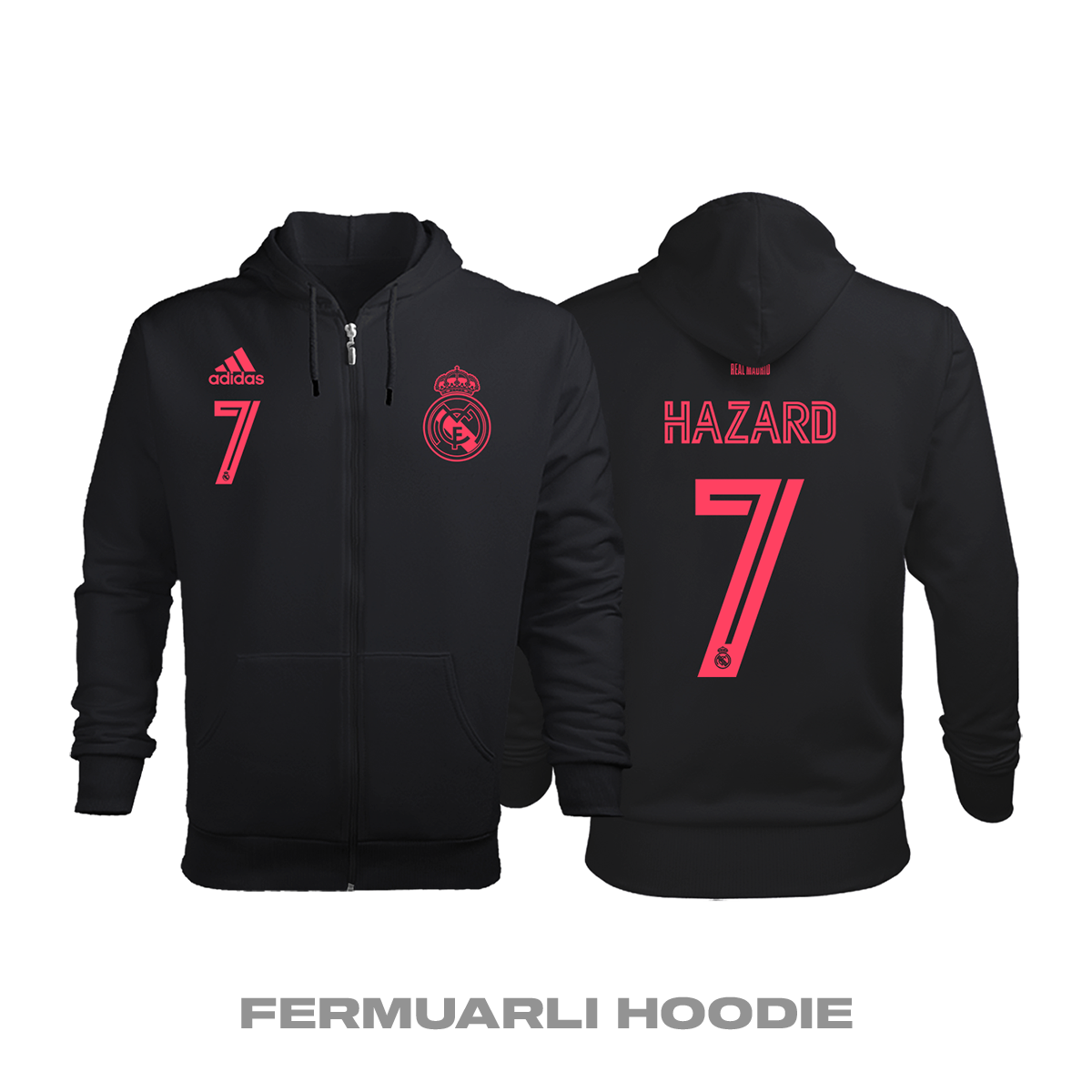 Real Madrid: Third Edition 2020/2021 Fermuarlı Kapüşonlu Hoodie