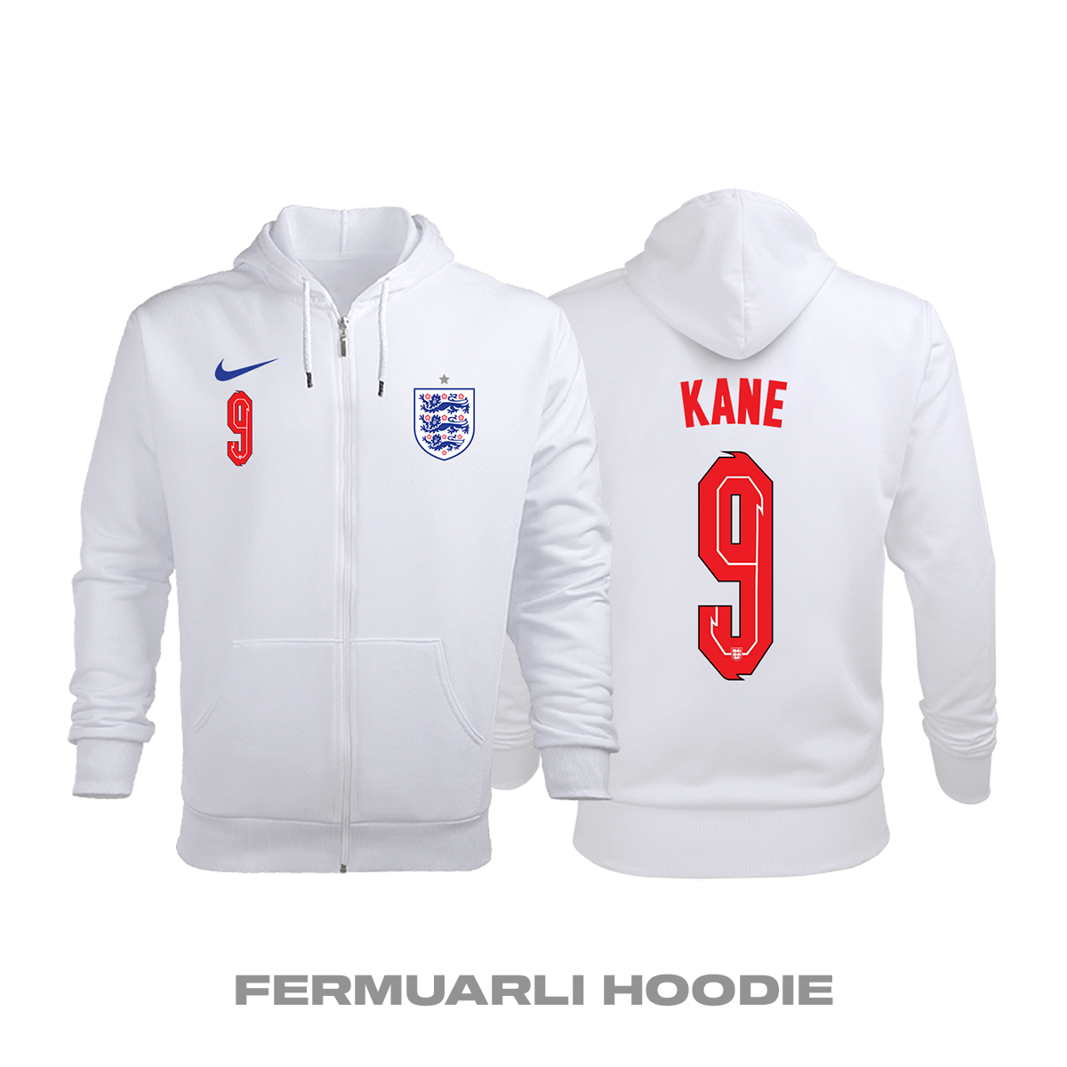 İngiltere: Home Edition 2019/2020 Fermuarlı Kapüşonlu Hoodie M