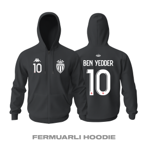 AS Monaco: Away Edition 2021/2022 Fermuarlı Kapüşonlu Hoodie
