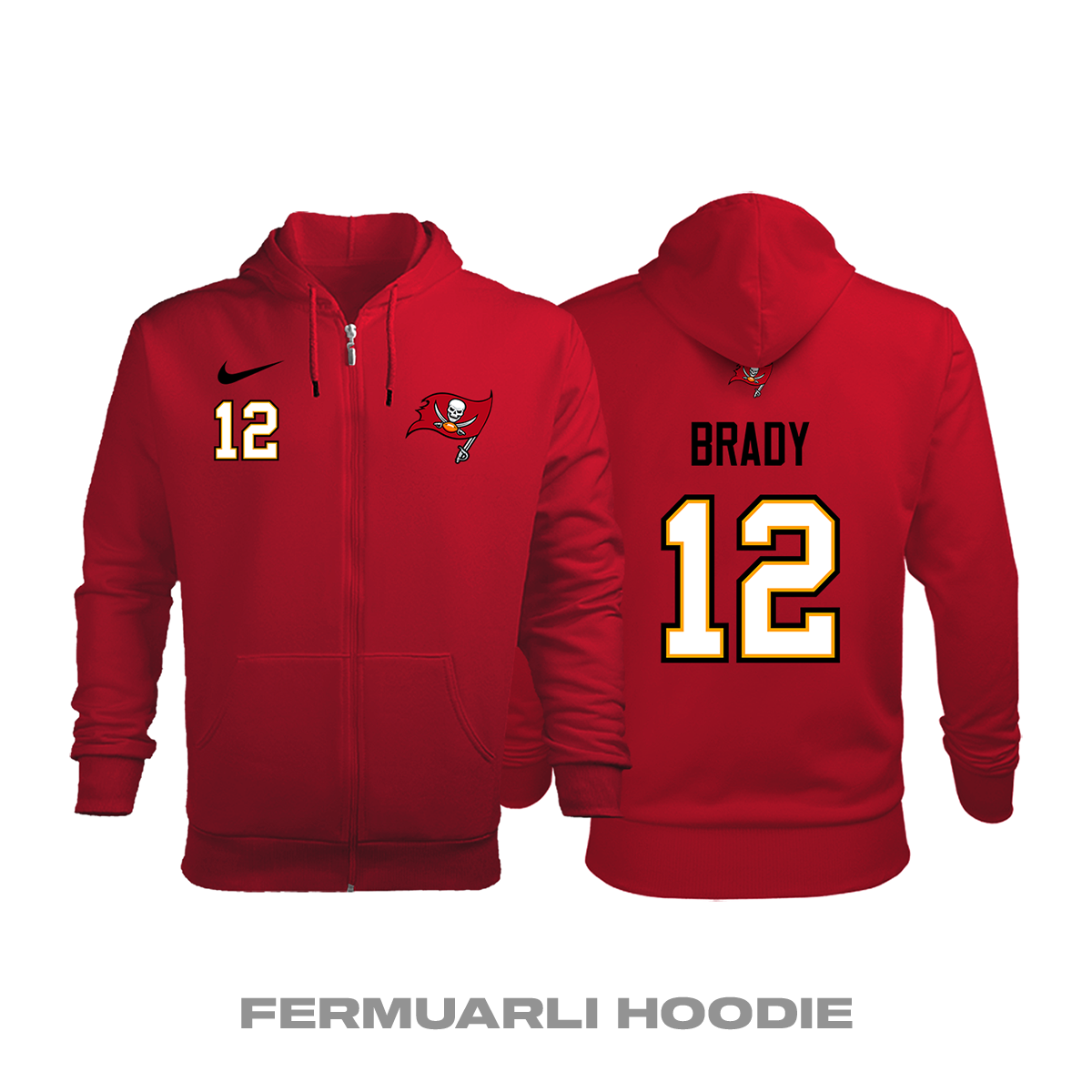 Tampa Bay Buccaneers: Home Edition 2020/2021 Fermuarlı Kapüşonlu Hoodie 3XL