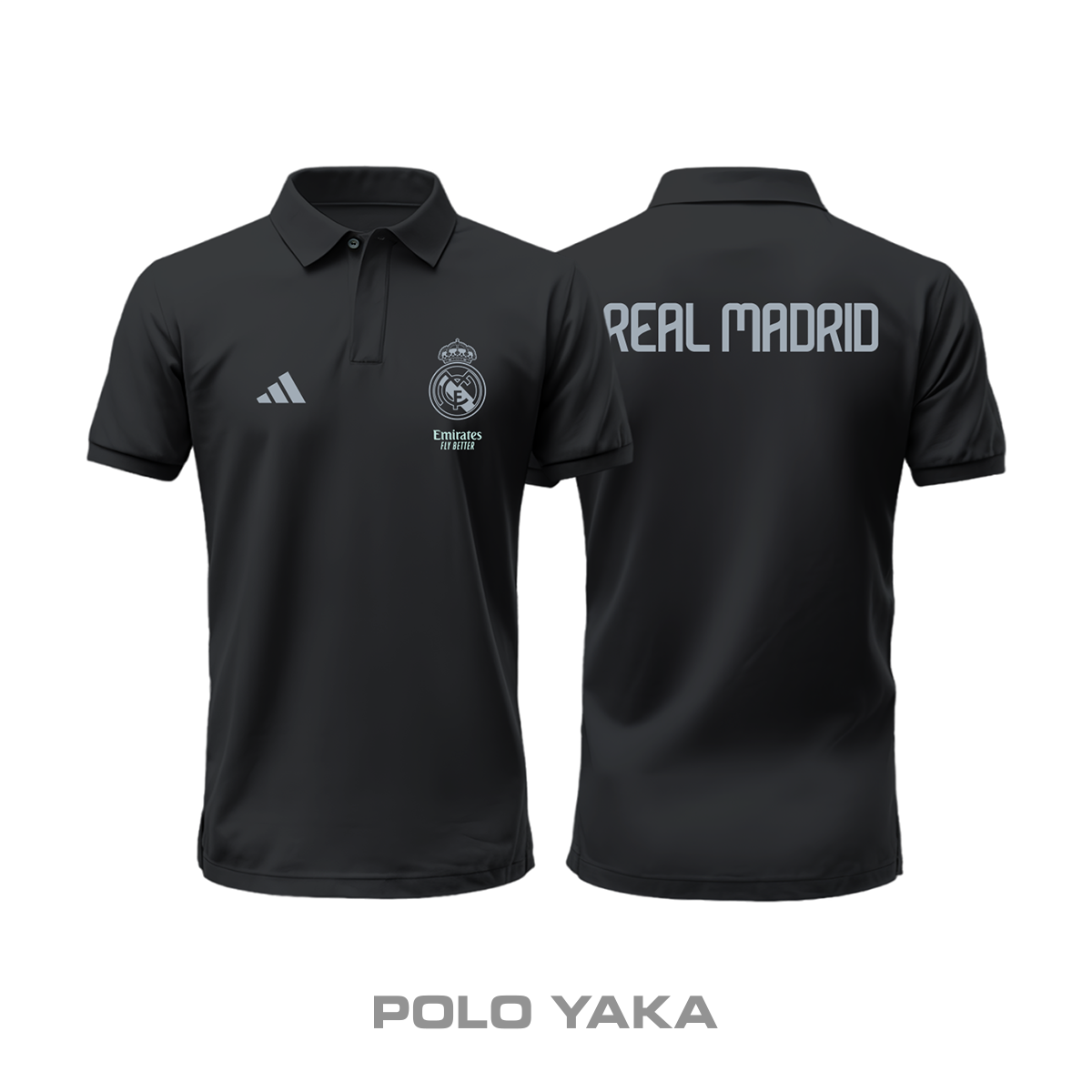 Real Madrid: Club Culture Series - Black Edition Polo Yaka