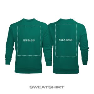 Kişisel Baskı - Petrol Yeşili Sweatshirt