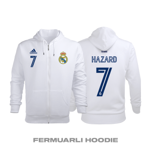Real Madrid: Home Edition 2020/2021 Fermuarlı Kapüşonlu Hoodie 4XL
